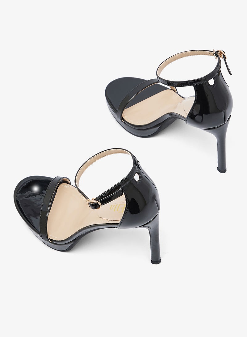 ايلا صنادل بكعب عالٍ كلاسيكي بتفاصيل حزام - Image 4